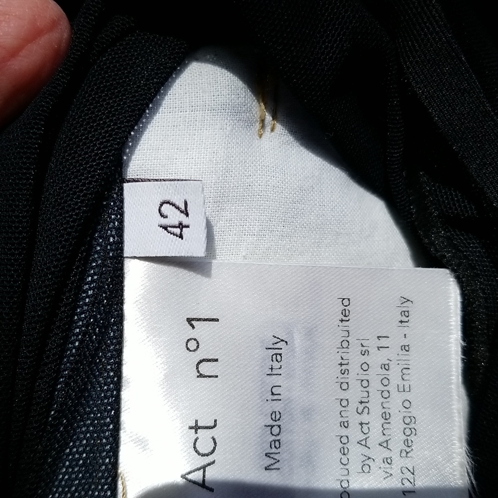 NWT Act n°1 denim jeans with skirt, made in Italy, size 6 - Picture 11 of 12